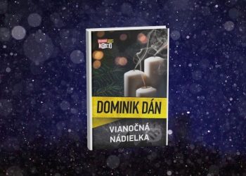 Obálka knihy Dominika Dána s názvom „Vianočná nádielka“. Na obálke sú tri zapálené sviečky, z ktorých stúpa dym, s tmavým sviatočným pozadím.