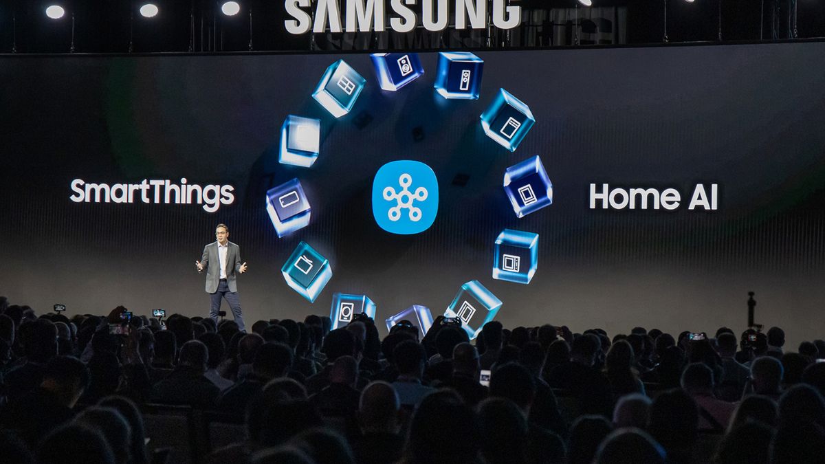 Prezentácia Home AI od Samsungu na veľtrhu CES 2025.